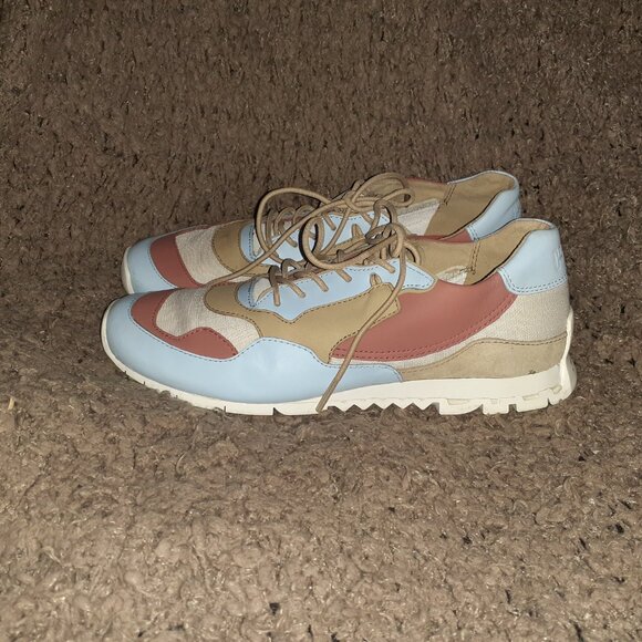 CAMPER--Nothing-Colorblock Sneaker-Blue/Brick/Tan Leather-Sz 38-Excellent - Picture 2 of 9